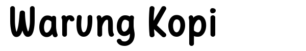 Warung Kopi font preview